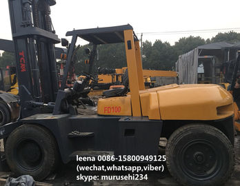 Forklift Tcm από δεύτερο χέρι diesel ύψος ανύψωσης φορτηγών Fd100z8 5.5m που κατασκευάζεται στην Ιαπωνία προμηθευτής